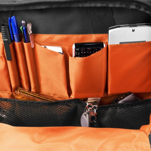 Everki Advance – Laptoptasche für Notebooks bis 16 Zoll (40,6 cm) mit Zubehör-Fach, kontrastreichem Innenfutter und Trolley-Lasche, Schwarz - 4