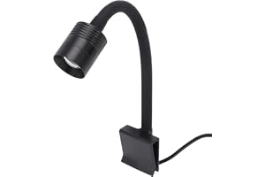 Mini Aquarium Spot Light, 3 Color LED Fish Aquarium Light with 3/9/12H Timer, IP65 Water-Proof, 36 Degree Adjustable Clamp Arm, USB Powered Clip On Spotlight for Small Tanks and