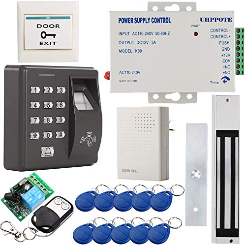 UHPPOTE Biométrico Huella Digital Dactilar & RFID ID Tarjeta Independiente Control Acceso Kit W / 280KG 600lbs Fuerzas Cerradura Magnética