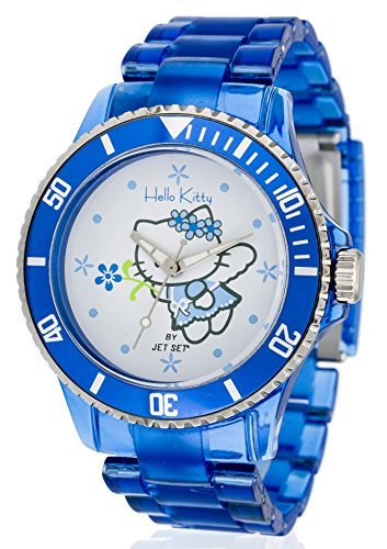 Hello Kitty Mädchen-Armbanduhr Obi Blue Analog Quarz Plastik JHK1004-19