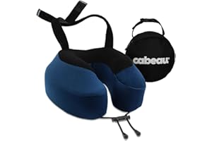 Cabeau Evolution S3 Travel Pillow - Gurte für Flugzeugsitz - Ensures Your Head Won't Fall Forward - Relax with Plush Memory Foam - Quick-Dry Fabric Keeps You Cool and Dry (Indigo)..
