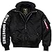 Produktbild Alpha Industries MA-1 D-Tec SE Bomberjacke Flight Nylon abnehmbare Kapuze, Rücken und Ärmel feflektierend beschichtet Winterjacke, Größe:XXL, Farbe:black-reflective