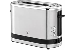‎WMF WMF Küchenminis 1-Scheiben Toaster Langschlitz XXl-Toast, Mini Toaster mit Brötchenaufsatz 7 Bräunungsstufen Überhitzungsschutz 600W Edelstahl matt