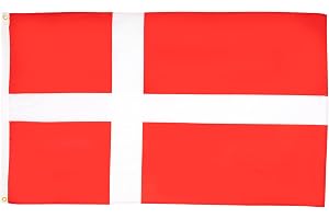 AZ FLAG Flagga Danmark 90x60 cm 100D Polyester 2 Öljetter | Inom- och utomhusbruk dekorativ flagga dubbelsydda sömmar och för