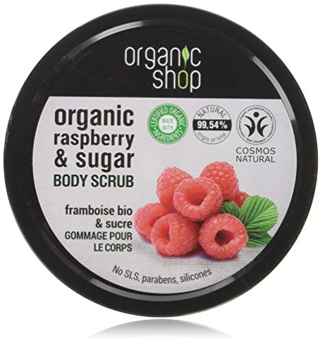 Organic Shop Body Scrub Natural Raspberry Cream and Sugar 250ml