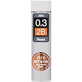 Pentel Mekanik Kurşun Kalem Ucu, 15 Adet, 0.3 mm, 2B