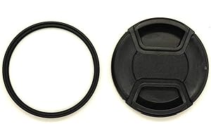 YRTIYO Filtro UV D3500 & copriobiettivo (55 mm) per Nikon D3500 D3400 D5600 w/AF-P 18-55 mm, per Sony DSC-HX400 HX300 (1 UV+1 cappuccio)