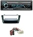Produktbild caraudio24 Kenwood KMM-BT504DAB Bluetooth MP3 USB DAB Autoradio für Honda Civic bis 03 silber man. Klima.