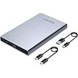 GRAUGEAR | Custodia Type-C® per 2.5" SATA SSD/HDD | USB 3.2 Gen2 10Gbit/s | USAP | Custodia in alluminio | USB-A | USB-C | G-