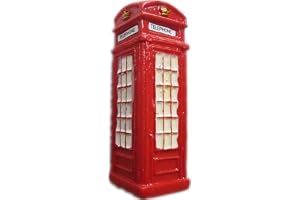Kylskåpsmagnet röd telefonkiosk London England 3D harts handgjort hantverk turist resa stad souvenir samling brev kylskåpskli