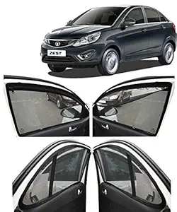 AUTOFACT Magnetic Window Sun Shades for Tata Zest -Set of 4 Zipper Magnetic