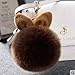 Produktbild Niedliche Kaninchen ohr Haar Kugel Anhänger Fashion Bag Anhänger Plüsch Schlüsselanhänger Schmuck Pendel ball Anhänger Valentinstag Geburtstag Geschenk, Tag festivals Geburtstag Geschenke Kaffee zum Valentinstag