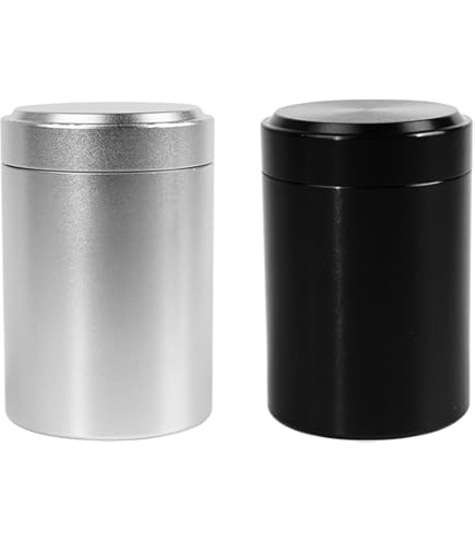 JAPCHET 40 stuks 30 ml zwarte aluminium blikjes, 1 oz ronde metalen blikken potten, lege reiscontainers met schroefdeksel voor make-up, kaarsen, sieraden