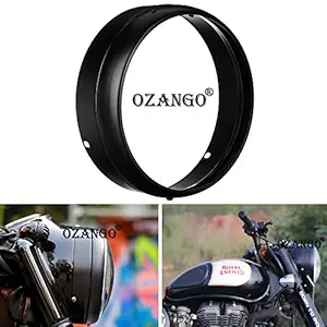 OZANGO HGX3 Bike Heavy Duty Metal Headlight Ring Cover Inner & Outer Ring for Head Light Grill Compatible for Royal Enfield Classic 350