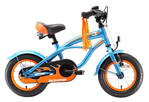 BIKESTAR® Premium Design Kinderfahrrad für coole Kids ab 3 Jahren ★ 12er Deluxe Cruiser Edition ★ Champion Blau - 2
