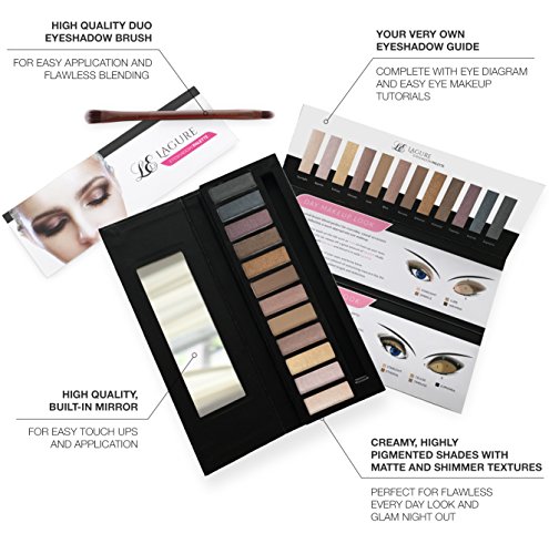 Die beste Lidschatten-Palette – Profi-Augenpalette mit 12 Farben – Hochpigmentiert für natürlichen Naked Nude Bronze Schimmer oder für Smokey Eyeshadow Makeup – KOSTENLOSER Duo-Lidschattenpinsel und Schritt-für-Schritt-Anleitung für Augen-Makeup inbegriffen - 3