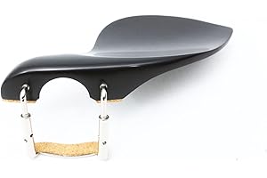 Yinfente Geigen-Kinnstütze für Linkshänder, 4/4, Ebenholz, mit Kinnstütze, Geigenhalterung (linke Hand)