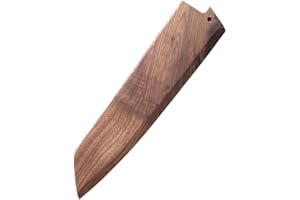 Aibote Hecho a Mano de Madera de Nogal Negro Natural Japonés Kiritsuke Cuchillo de Chef Funda Magnética para Cuchillos Funda Protectora de Madera (8 pulgadas,Straight Entrance)
