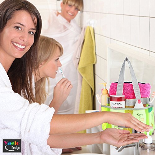 Shower Caddy – Quick Dry Hanging Dorm Shower Caddy – Gym Shower Caddy – Hanging Toiletry Bag – Shower Tote – Shower Caddies Organizer – Shower Bag 7 Storage Totes Compartments – Shower Tote (Grün) - 8