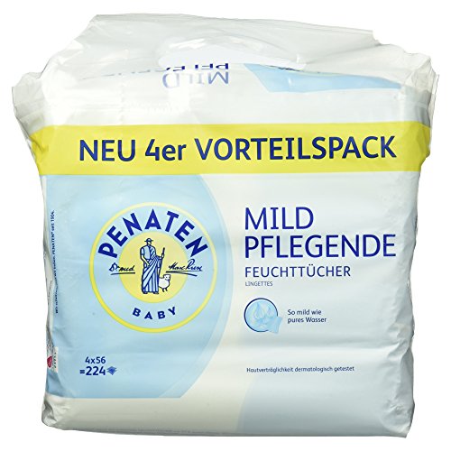 Preisvergleich Produktbild Penaten Baby Mild Pflegende Feuchttücher, 4+1Päckchen, 280 Tücher