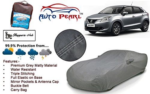 Auto Pearl - Tripple Stich Premium Grey Matty Car Body Cover with Mirror Pockets, Antenna Cap, Buckle Belt & Carry Bag For - Maruti Suzuki New Baleno RS.1149 (44.00% Off) - Amazon