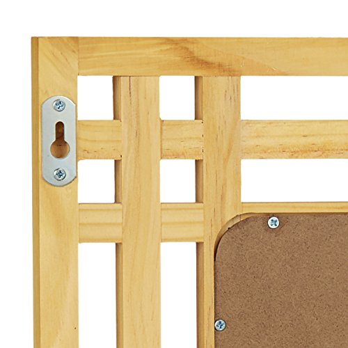 Relaxdays Spiegel aus Kiefernholz H x B x T: ca. 70 x 50 x 2 cm Wandspiegel fürs Bad zum Aufhängen großer Badezimmerspiegel mit Rahmen aus Holz als Badspiegel und Deko-Spiegel Holzrahmenspiegel, natur - 5