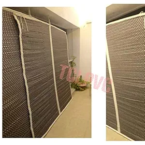 TCLPVC Economy Bamboo Blind Chick Window Closer?Curtain, Natural Range Roll up Curtains 4/9 WOOD16, Brown