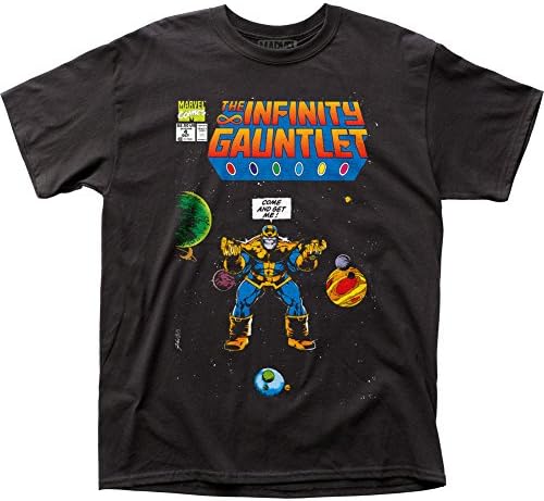 Thanos Mens Come and Get Me T-Shirt, Large, Black