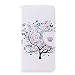 Produktbild Huawei Honor 7X Hülle, Chreey Bunt Gemalt Magnetverschluss Flip Case Wallet Handyhülle PU Lederhülle Bookcase Brieftasche Kreditkarte Etui Schutzhülle [Blumen Baum]