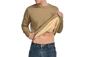 ozkzdp Men's Sweatshirts Fleece Jumper Thick Crew Neck Pullover Classic Warm Winter Sweat Shirt