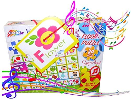 Child kids musical sing-a-long learning alphabet jigsaw puzzle - Perfect for developing hand eye co-ordination, imaginative play and boosting problem solving skills.