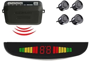 MASO Kit de capteur de radar de recul sans fil pour voiture, radar de recul sans fil DC 12 V avec distance de détection radar : 0,3 à 2 m, capteur de stationnement de secours avec système radar sensib