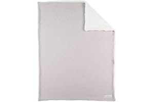 NOUKIE'S - Couverture Plaid pour bébé en Tricot sherpa 75x100 CM -100% Coton Bio, Douce, chaude, moelleux, agréable, confort - Idée Cadeau - Pour siège auto, poussette, Berceau, canapé, lit, parc