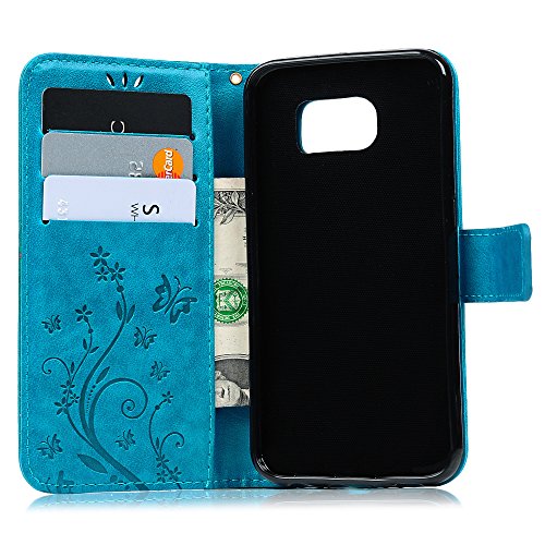 Funda Libro para Samsung Galaxy S6 de Cuero Impresi  n Con Tapa y Cartera Correa de mano - Mavis s Diary Carcasa PU Leather Con TPU Silicona Case Interna Suave Soporte Plegable Ranuras para Tarjetas y Billetera Cierre Magn  tico - Funda Hecho para Samsung Galaxy S6