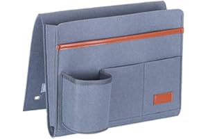 COPIEL Kieszeń na łóżko filcowe, organizer na łóżko do wiszącej sofy, torba do przechowywania, na butelki, czasopisma, pilot zdalnego sterowania, telefon, tablety i książki