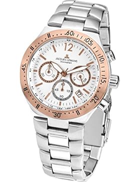 Jacques Lemans Herren-Armbanduhr Dover Analog Quarz Edelstahl 1-1837J
