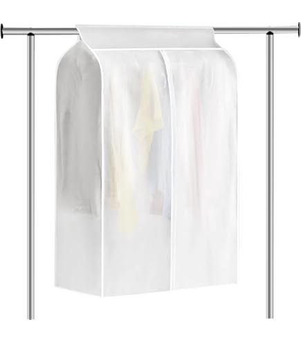 Copriabiti Antipolvere, Antitarme, Con Cerniera, In PEVA, Traslucido, Impermeabile, Antiacaro, Traspirante, 5 Pezzi (60 X 100 Cm - Foto 13