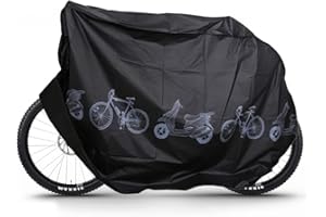 FENGQ Garaż na rower, 200 x 100 cm, wodoszczelny, z torbą, pokrowiec ochronny na rower, rower górski, motocykl, samochód elektryczny – czarny