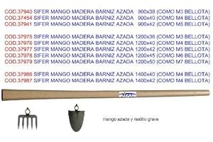 SATTIE SIFER mango madera barniz azada 1200x45 (como m6 bellota)