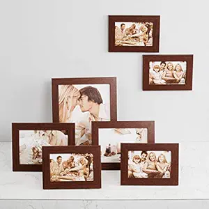 Home Centre Sepia Groovy Photo Frame Set - Brown