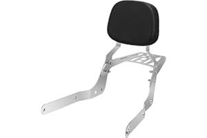 SWESGI Motorcycle Sissy Bar Backrest and Luggage Rack for Honda Shadow Aero VT750C 2004-2023 (Chrome)