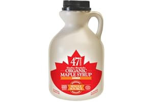 47 NORTH 47° North Jarabe de arce orgánico canadiense, AMBER Ámbar – aromático, 500g, Fuente única, Grado A, Sin gluten, Vegano, Sabor ligero y dulce para panqueques y más