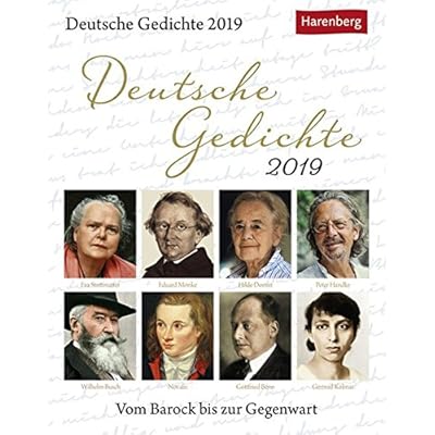 Deutsche Gedichte - Kalender 2019: Vom Barock bis zur Gegenwart Deutsche Gedichte - Kalender 2019: Vom Barock bis zur Gegenwart