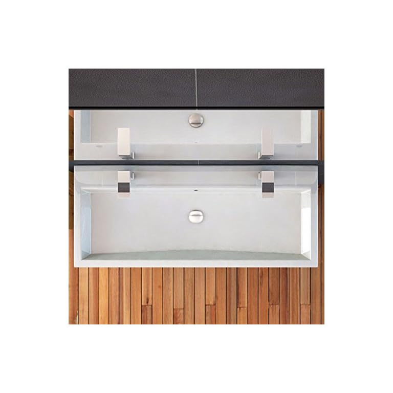 Design Waschbecken 100cm zur Wandmontage oder als Aufsatzwaschbecken