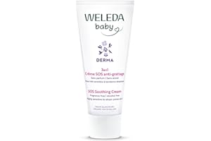 WELEDA Baby DERMA - Crème SOS anti-grattage 3en1– Crème Hydratante Bébé & Enfant Peau Très Sensible À Tendance Atopique, Visage & Corps, Hydrate, Apaise, Sans Parfum Ni Huile Essentielle, NATRUE, 50ml