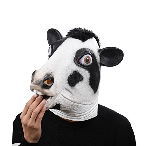 Party Story Halloween Maske Latex Kuh Tiermaske Kostüm - 7