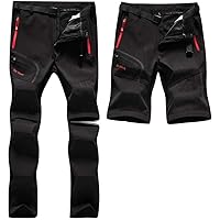 DAFENP Pantaloni Trekking Uomo Softshell Montagna Escursionismo