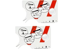 AEIOPRS 2 Stück Zeckenkarte mit Lupe Schnelle und sanfte Entfernung von Zecken bei Haustieren und Menschen