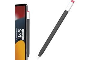 FAFALITHIC Coque Classique en Silicone Compatible avec Apple Pencil Pro & Apple Pencil 2ème Génération, Supporte la Charge Magnétique et Double Tap (Noir)