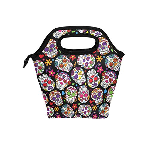 sugar skull lunch bag